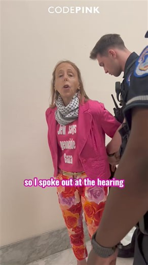 BREAKING: Medea Benjamin arrested for disrupting "Defense" Sec. Lloyd Austin this morning. "The whole world is watching what we are doing in Gaza right now." "Secretary General, You are supporting a genocide!" | CODEPINK: Women For Peace