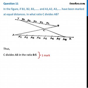 In the figure, if B1, B2, B3,…... and A1,A2, A3,….. have been marked