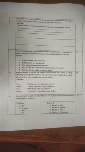 aiou past paper 207 code , English past paper