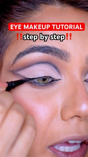 Arabian *eye makeup* TUTORIAL 😍 *step* by *step* detailed video‼️ #ashortaday #makeup