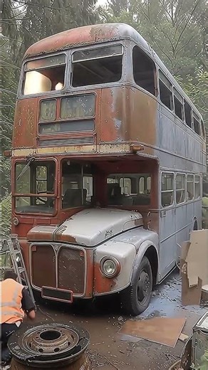 Rusty Bus Found in Forest → Full Restoration Transformation 🔥