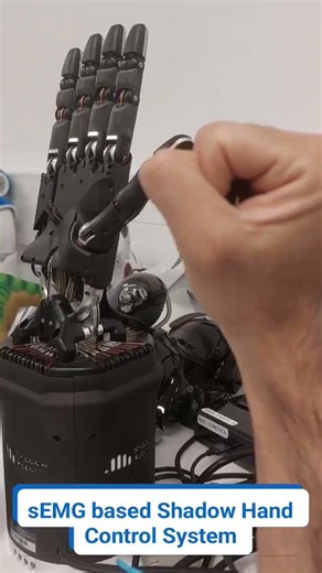 sEMG Shadow Robot Hand Control — Physical Demo 1 | ROS, CNN, LSTM, SVM