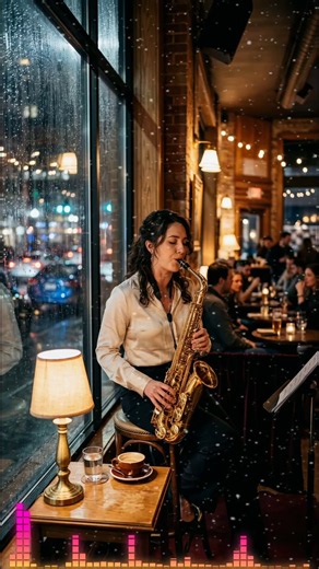 Romantic Coffee Lounge ❤️ Smooth Jazz & Saxophone #Shorts