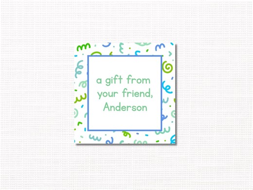 Editable Gift Tag, Personalized Kids Label, Canva Template (digital Download) - Etsy
