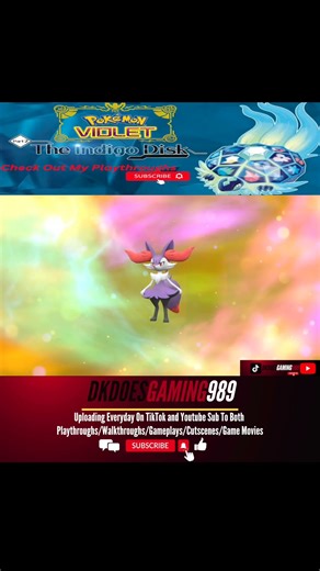 Shiny Fennekin Evolves Into Shiny Braixen Pokémon Violet The Indigo Disk DLC #short #shorts