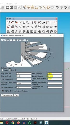 Master Spiral Staircases in SketchUp with 1001bit Tools