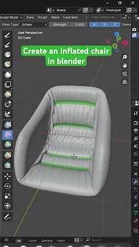 How to create an inflated chair in blender #3dblender #blendermodeling