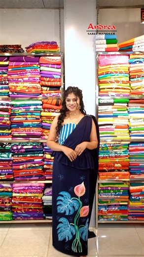 180 reactions · 39 comments | The latest saree that comes with a jacket piece that adds a new twist to the handpainted saree..❤❤殺 | Andrea Saree Mandeer - pvt LTD | Facebook