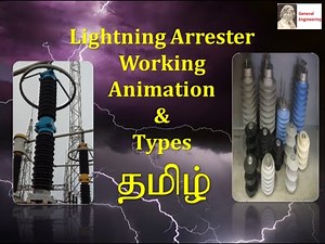 Lightning arrester working animation in Tamil