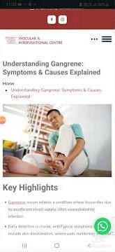 Gangrene (blood circulation serious disorder) causes