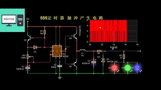 采用555定时器，实现PWM(脉宽调整），电路非常简单实用。