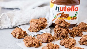 Peanut Butter Nutella No Bake Cookies
