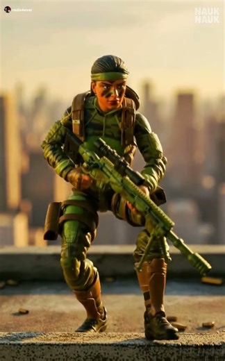 g.i. Joe classified series sniper taking aim at her targets and shoots