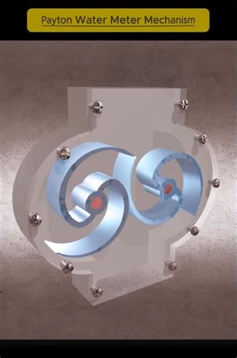 Payton Water Meter Mechanism | Fluid-Driven Measuring System 💧⚙️ #shorts