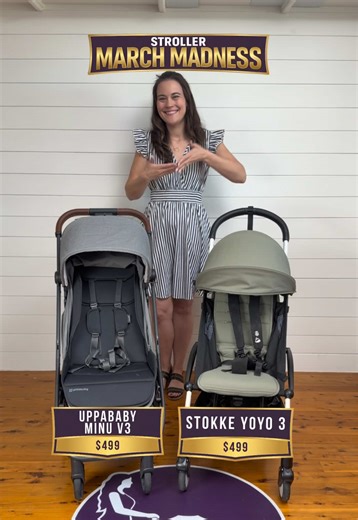 Let’s see the March Madness Stroller Fold Competition Matchups! Who do you think will win? Don’t forget to enter to W I N a Travel Stroller! Nuna Trvl Uppababy Minu V3 Bugaboo Butterfly 2 Joolz Aer2 Ergobaby Metro 3 Evenflo Hummingbird Joie Nutmeg Stokke YoYo3 Inglesina Quid 3 Bombi BeBee v3 Zoe traveler Graco Ready 2 jet Chicco Presto Orbit Baby M Mima Miro