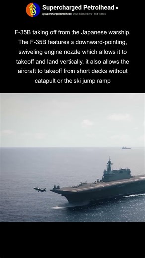 F-35 taking off from japanese ship
