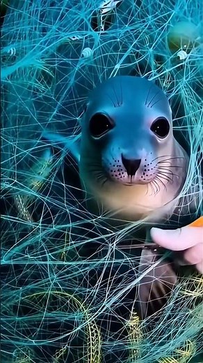 Diver Destroys Massive Ghost Net – Then This Happens… 😱❤️ #GhostNet #AnimalRescue