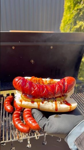 Ultimate Grilled Bavarian Hot Dog 🌭🔥👍