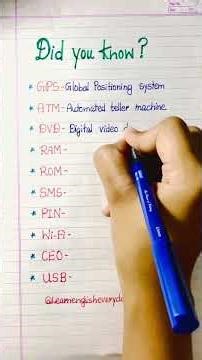 Important Full Forms 👩‍🏫 ✅💯#english #education #learning #grammar #englishtips