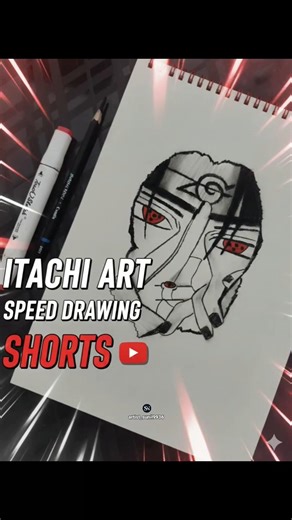 TREND WITH ITACHI SKETCH DRAWING ☠️💥 #itachi #trend #sketch #drawing #anime