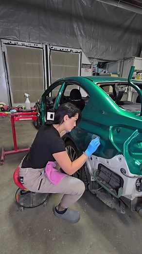 a good painting isn't someone that can paint perfect all the time, it's one that knows how to save a job. #automotive #autobody #trades #bluecollar #foryourpage #fyp