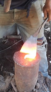 Sati makes handle cleaver #thecreative #steel #cleaver #handleknife #reelsfacebook | The creative