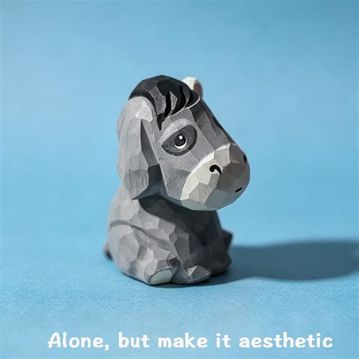 Handmade Wooden Donkey Figurine, Cute Wood Carving Animal,anxiety Relief Desk Pet, Healing Gift for Her, Miniature Art,stress Reliever Decor - Etsy
