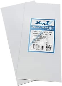 MagX Magnetic Vent Cover, 8 x 17 Inch, 2 Sheets, Ultra Thick 60 mil, Flaxible Anisotropic Magnet, for Air Registers or Floor Air Vents, RV, Home HVAC, AC, Home Must Buy (MVAC-8017)