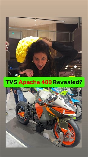 Priyanka Kochhar aka BWG on Instagram: "TVS Design team be cookinnnggggg 😮‍💨 [TVS Apache 400, TVS Apache RR 400, TVS Tangent, TVS RTX 300 Adventure, TVS Apache RTX 300, TVS Apache RTX 300 review ,BMW F450GS, KTM 250 Adventure, Royal Enfield Himalayan 750, VStrom, Yezdi Adventure, 2025 KTM RC390, Aprilia RS457, EICMA 2025, EICMA ] #feelitreelit #feelkaroreelkaro #reels #reelsinstagram #reelsvideo #reelsindia #tvsapache400 #tvsapachertx300 #tvsapacgerr310 #apriliars457 #bmwf450gs #