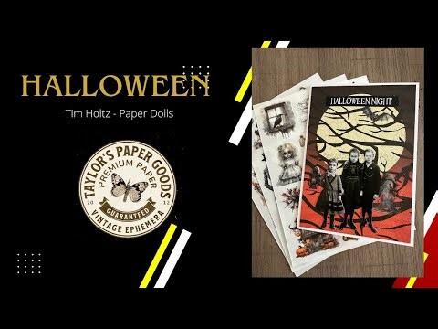 7 Days of Halloween Day 3 Using Tim Holtz Paper Dolls