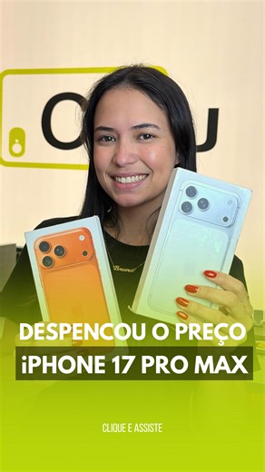 Cellu | iPhone • Starlink on Instagram: "iPhone 17 PRO MAX SEM JUROS? 😨 Só no FECHA MÊS DA CELLU. 📱 iPhone 17 Pro Max – 256GB 💳 12x de R$ 831,91 💳 18x de R$ 571,35 💰 R$ 8.790,00 no PIX Oferta por tempo limitado! 💬 Fale agora com um consultor e tire suas dúvidas: (66) 99217-5727 🛒 Confira todos os produtos no nosso catálogo: lojacellu.com.br #iphoneemsinop #cellu #cellusinop #iphonesinop #appleemsinop"