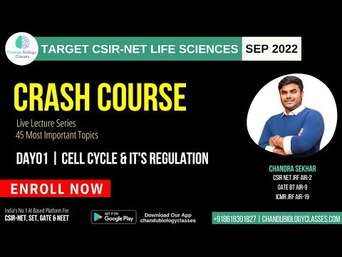 Part-01 Cell Cycle & Regulation | Crash Course Biology | CSIR-NET LIFE SCIENCES | IIT JAM