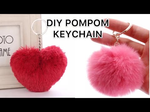 DIY PLUSH POM POM KEY CHAIN IDEA - BEST KEYCHAIN EVER!