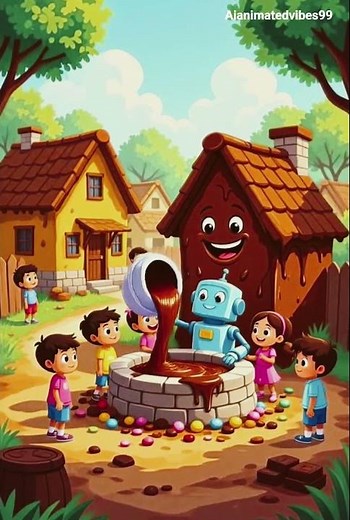 🤖🍭 Laddu Robot & The Candy Village 🌈✨ | Funny Kids Cartoon Story | Meme Animation