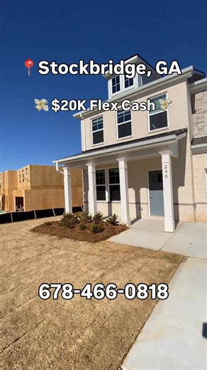 levi austin, MBA ATLANTA REALTOR ®️ on Instagram: "📍 Stockbridge, Georgia 🏡 4 BEDROOMS | 3 FULL BATHS 📐 2,514 SQ FT 💰 $479,993 🌿 Extended patio + fenced backyard 💵 Estimated Monthly Payment (FHA 3.5% down @ 5.50%): ~$3,300–$3,450/month 🔥 Incentives available right now: 💸 $20,000 FLEX CASH toward rate buy-down or closing costs 🏦 Up to 2% lender credit with approved lenders ✨ Home highlights: ✔️ Spacious open-concept layout ✔️ Full bedroom + bath flexibility for guests or multi-gen living