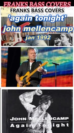AGAIN TONIGHT - JOHN MELLENCAMP | FRANKS BASS COVERS #shorts2025
