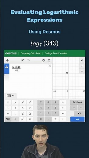 Evaluating Logarithmic Expressions with Desmos
