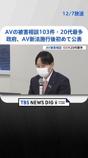 AVの被害相談103件・20代最多 政府、AV新法施行後初めて公表 | TBS NEWS DIG #shorts