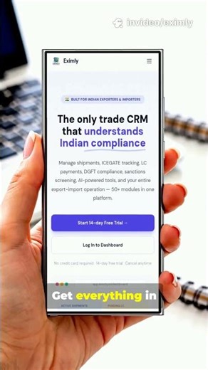 Export Import CRM Software India | Manage Orders, Invoices & Shipments | Eximly