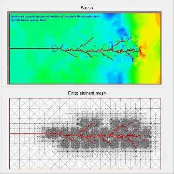 Multiscale dynamic fracture simulation of material with microstructure