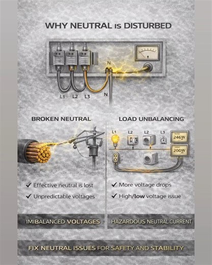 Why Neutral is disturbed?