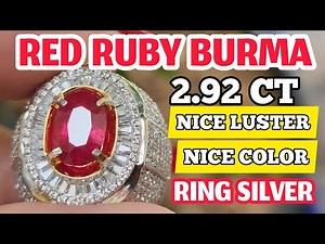 Mengenal Batu Ruby burma Asli warna merah yang bagus berkualitas koleksi lama(Red ruby burma 2.92ct)
