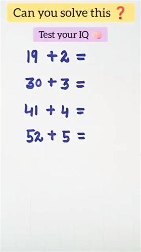 Brain Teaser Challenge-IQ Test🧠#maths #mathtricks #mathstricks #subscribe #brainteaser #braintest