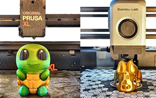 [stlDenise3D] Prusa vs Bambu第2轮：谁更快地打印颜色？