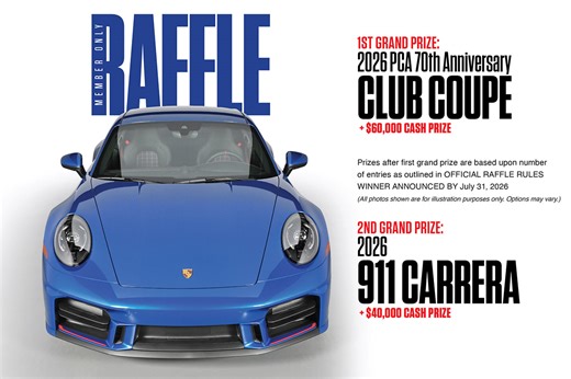 Enter the Spring 2026 Member Only Raffle — Win a 70th Anniversary Club Coupe! | Porsche Club of America