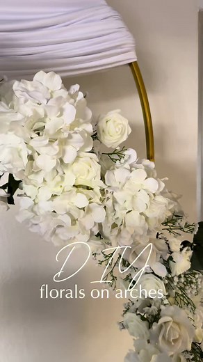 DIY Faux Floral Arch for Engagement Parties