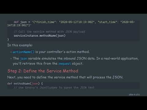 How to Pass HttpServletRequest JSON Inbound Data from Controller to Service Method in Grails