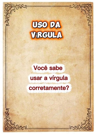 Uso da vírgula