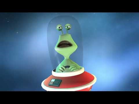 Rabity, dragon, Alien and robot are having fun