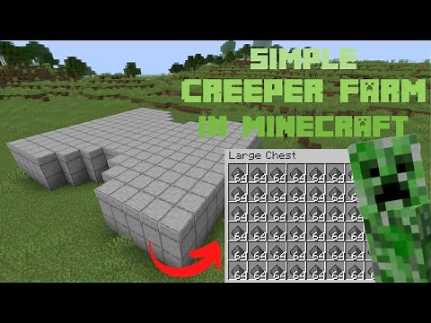 Minecraft Tutorial: NEW 1.16+ EASY CREEPER GUNPOWDER FARM!